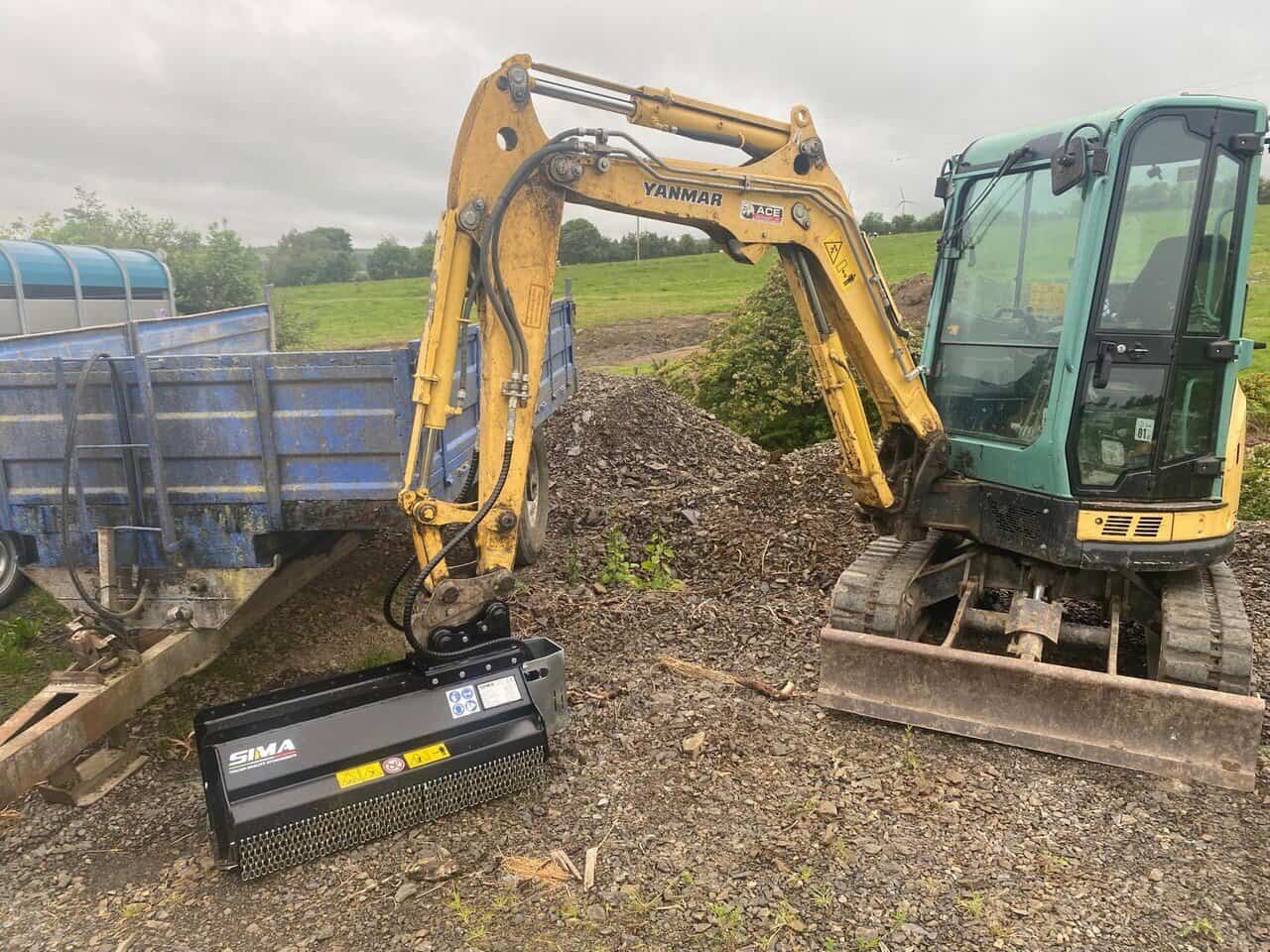 SIMA TLE 100/14 Excavator Mulcher Delivered to T. J. Marshall in Kilmanagh, Co. Kilkenny
