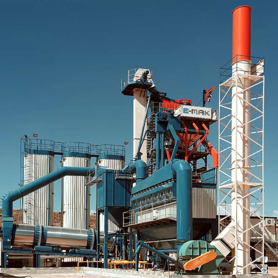 E-MAK Express asphalt plant E-MAK Express asphalt plant with modular production tower and aggregate equipment
