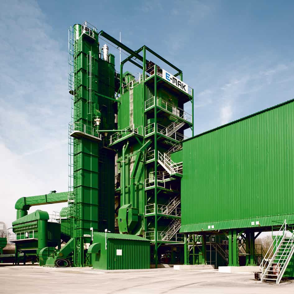 E-MAK Super GT asphalt plant E-MAK Super GT asphalt plant with enclosed mixing tower and storage installation